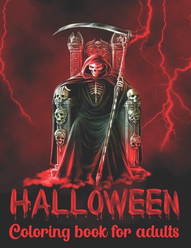 Halloween Coloring Book For Adults Coloring Book With Exclusive Halloween Designs For Stress Relief and Relaxation