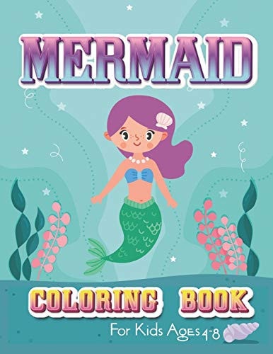 Mermaid Coloring Book for Kids Ages 4-8