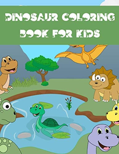 Dinosaur Coloring Book For Kids Ages 4 - 8