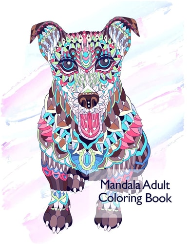 Mandala Adult Coloring Book Coloring Book "50 Cool Animals" with a Ridiculously Easy and Relaxing Design