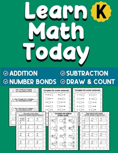 Learn Math Today Addition and Subtraction Workbook For Kindergarten - Number Bonds Workbook