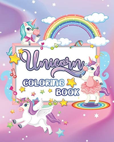 Unicorn Coloring Book Coloring Book For Kids Ages 3-8, 8"x10" 100 Pages Baby Coloring Books, Gift for Kids
