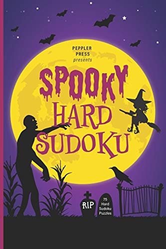 Spooky Hard Sudoku Jumbo Print Halloween-Themed Hard Sudoku Puzzles