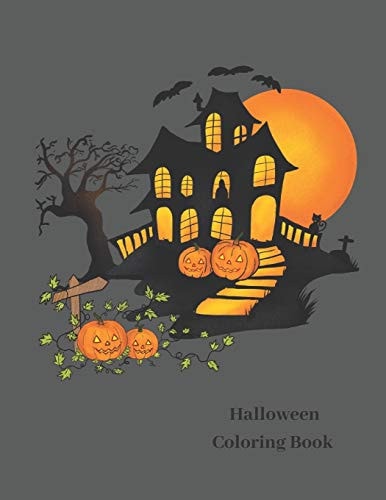 Halloween Coloring Book Notebook/ Diary/ Journal/ Halloween Coloring Pages for Kids - Size 8. 5x11 in - 40 Pages