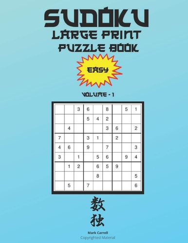 Sudoku Large Print Puzzles - Easy 100 Easy-Level Fun Sudoku Puzzles