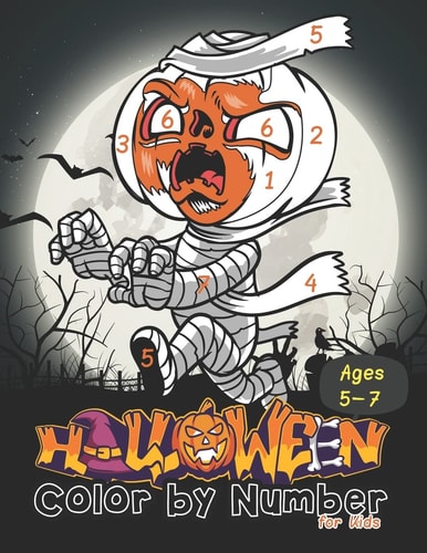 HALLOWEEN Color by Number for Kids Ages 5-7 Coloring Book for Kids Ages 5-7