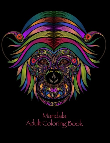 Mandala Adult Coloring Book Coloring for Adults with Hares, Raccoons, Crocodiles and Many Other