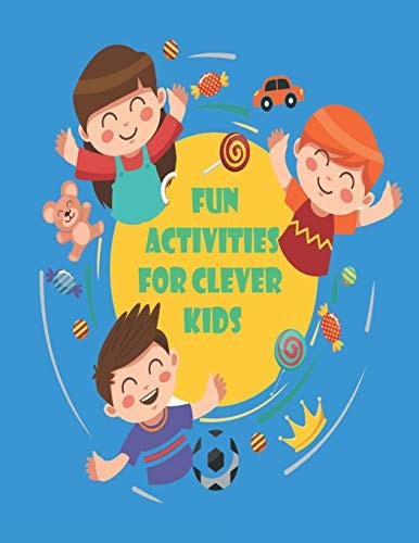 Fun Activities for Clever Kids Coloring, Mazes, Puzzles, and More for Ages 4-8, Jumbo Pack - Book Bundle, Large 8.5 X 11 Pages