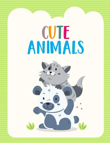 Cute Animals Lovely And Playful Coloring Book Of Animals, Kids Coloring Sheets With Mazes And Trace Activity
