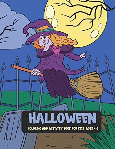 Halloween Coloring & Activity Book for Kids Ages 4-8 Spooky Witches & Wizards Puzzle Book for PreK - Kindergarten with Dot to Dot, Mazes, Word Search, Sudoku and More! {Happy Halloween Books for Kids}