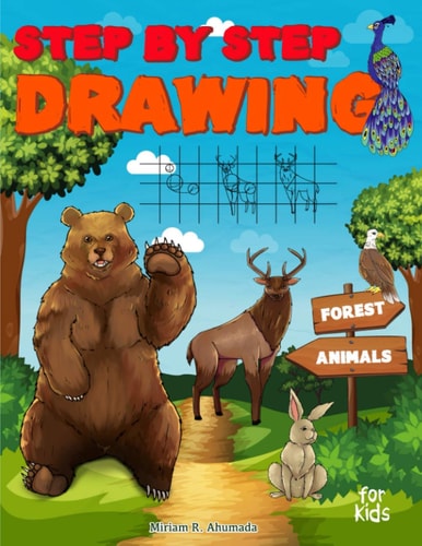 Step by Step Drawing Forest Animals Easy Drawing For Beginners, How To Draw Book For Kids