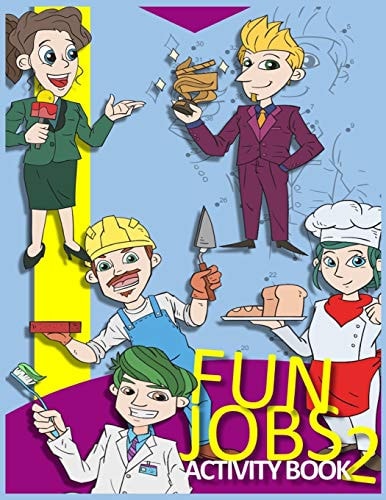 Fun Jobs Activity Book 2 Picture Tracing, Word Search and Coloring Books for Boys and Girls