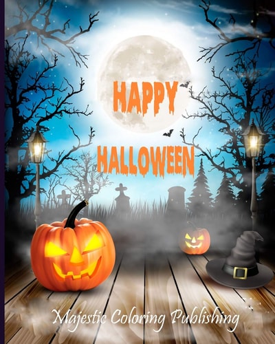 Happy Halloween Halloween Coloring Book for Adults with Terrifying Monsters, Evil Women, Dark Fantasy Creatures for Relaxation