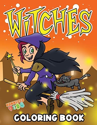 Witches Coloring Book Halloween Coloring Pages for Kids Who Love Cute Witches