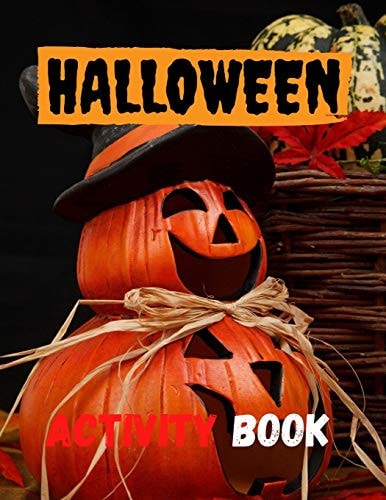 Halloween Activity Book 8.5 X 11 In(21.59 X 27.94 Cm),62 Pages .Halloween Maze Book