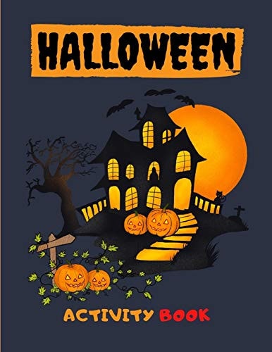 Halloween Activity Book 8.5 X 11 In(21.59 X 27.94 Cm),62 Pages .Halloween Maze Book
