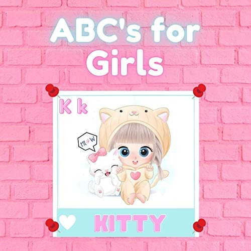 ABC's for Girls Alphabet Book with Cute Little Animals, Baby Book, Children's Book, Toddler Book