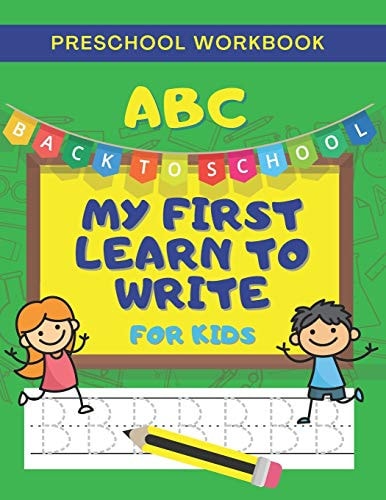 ABC My First Learn To Write For Kids Preschool Workbook, Handwriting Line Practice For Toddlers, Letters And Sight Words, Pen Control Line Tracing