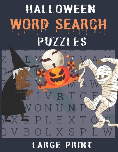 Halloween Word Search Puzzles Large Print Scary Word Search Puzzles