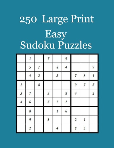 250 Large Print Easy Sudoku Puzzles