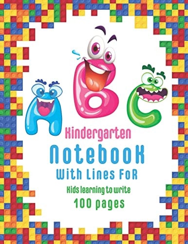 ABC Kindergarten Notebook 100 Blank Handwriting Practice Paper with Dotted Lines (Handwriting Practice Paper Notebook For Kids)