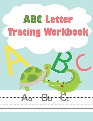 ABC Letter Tracing Workbook (ABC) Preschool Workbooks - Perfect Gift for Halloween Tablet Full Page Marbled (Helps Handwriting), 110 Writing Exercise Journal For Boys and Girls Back To School Gift For Students