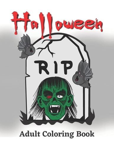Halloween Adult Coloring Book Halloween Mandala Antistress Pages, Skull To Color For Adults Or Teens