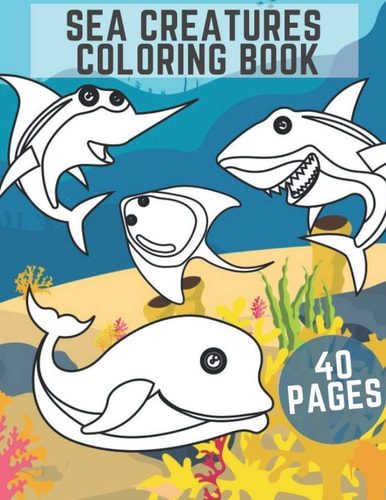 Sea Creatures Coloring Book Animals For Adults Relaxation Designs Stress Relieving