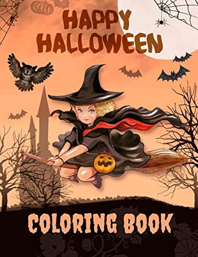 Halloween Coloring Book Halloween Activities For Kids Age 5+ Gift Idea for Boys, Girls and Your Little Monsters