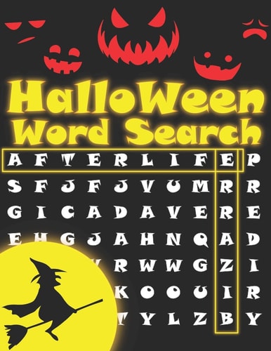 HALLOWEEN WORD SEARCH Perfect 2in1 Halloween Gift for Kids
