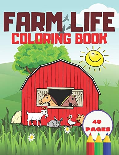 Farm Life Coloring Book Easy and Educational Activity Books for Preschooler