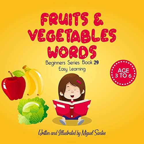 Fruits and Vegetables Words Reading Book for Kids