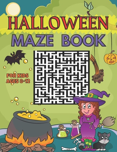 Halloween Maze Book for Kids Ages 8-12 Smart Gift for Boys and Girls, Scary Puzzle Book for Kid