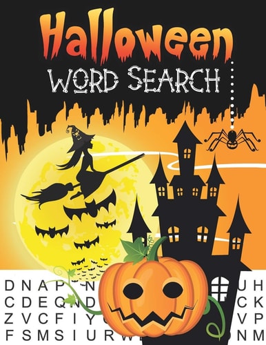 Halloween Word Search Large Print Word Search Book for Adults with 40 Halloween Themed Puzzle, Halloween Gift Idea