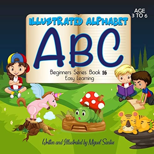 Illustrated Alphabet ABC Book Beginners Easy Learning