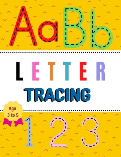 AaBb Letter Tracing Age 3 to 5 123 Alphabet Handwriting Practice Workbook For Pre-K And Kindergarten. Size (8.5x11 ) Pages 110, Bonus - Blank Handwriting Practice Paper and Number Tracing Paper
