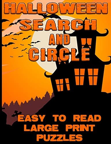 Halloween Search and Circle Easy To Read Large Print Puzzles Halloween Word Search For Adults