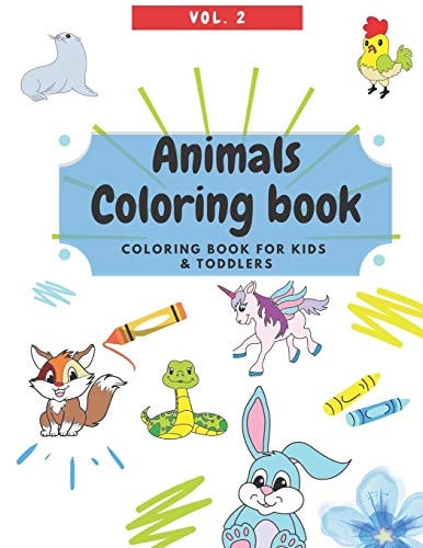 Animals Coloring Book - Kids and Toddler Coloring Book