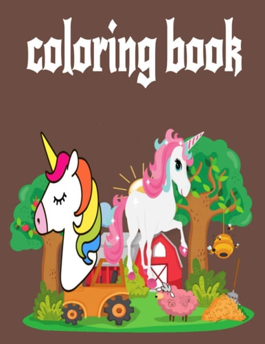 Coloring Book 8,5 X 11 Inches 71 Pages Unicorn Coloring Book for Kids Ages 4-8 Beautiful Unicorn