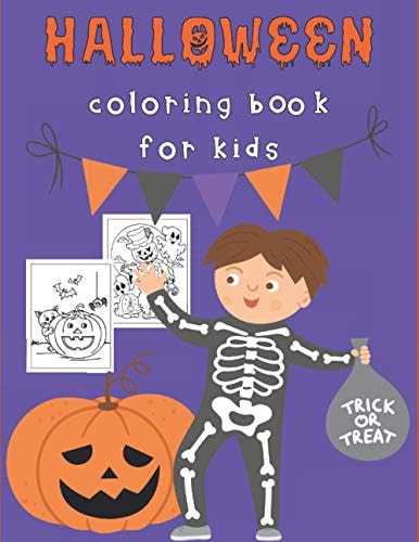 Halloween Coloring Book for Kids Happy Halloween Activity Book for Children Ages 4-8 - Spooky Characters: Vampires, Witches, Monsters, Ghosts and Spiders