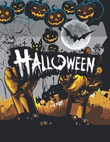Halloween An Adult Coloring Book New and Expanded Edition, 50 Unique Designs.