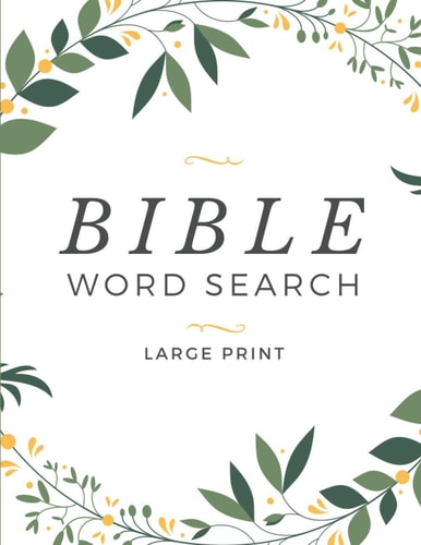 Bible Word Search Large Print Words of Jesus One Puzzle Per Page Word Find Book for Adults and Kids