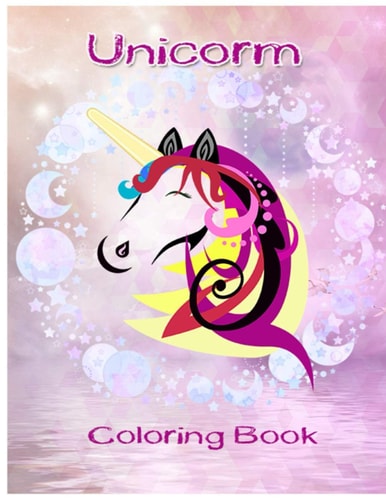 Coloring Book Unicorn / Coloring Book for Children Gift,24Pages,8.5*11, Soft Cover, Matte Finish