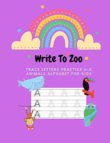 Write To Zoo Trace Letters Practice A-Z Animals Alphabet For Kids