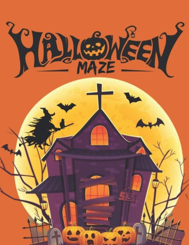 Halloween Maze Halloween Activity Book - Mazes with Solution