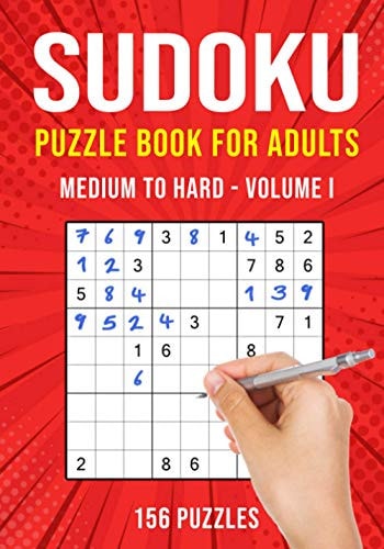 Sudoku Puzzle Book for Adults Medium to Hard 156 Puzzles