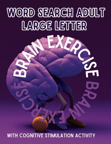Word Search Adult. Large Letter. Cognitive Stimulation Activity. Brain Exercise With Cognitive Stimulation Activity