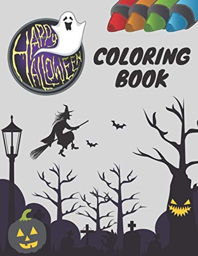 Happy Halloween Coloring Book Funny And Friendly Designs For Kids
