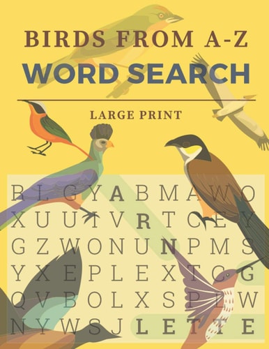 Birds From A-Z Word Search Word Search Puzzles For Bird Lovers