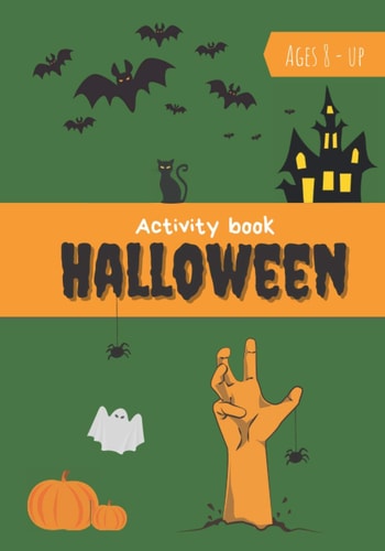 Activity Book Halloween Game Book for Kids Ages 8 & Up - Trick Or Treat - Stimulate Concentration and Thinking While Having Fun - Mazes, Word Search, Sudoku - Great Gift